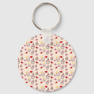 Kawaii Cupcakes Pattern accessories Keychain