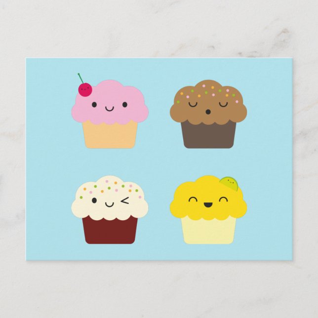 Kawaii Cupcakes Postcard (Front)