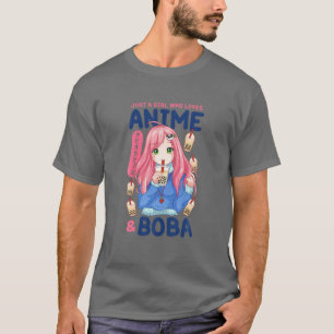 Kawaii Cute Anime Girl Otaku Japanese Boba Tea Gif T-Shirt