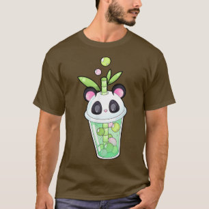 Kawaii Cute Anime Panda Boba Bubble Tea Otaku Men T-Shirt