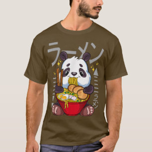 Kawaii Cute Anime Panda Otaku Japanese Ramen Noodl T-Shirt