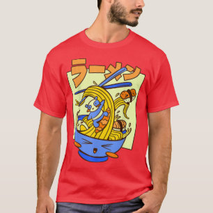 Kawaii Cute Anime Panda Otaku Japanese Ramen Noodl T-Shirt