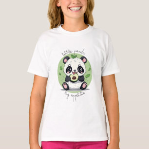 Kawaii Cute Baby Panda Eating Avocado T-Shirt