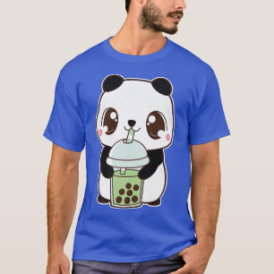 Kawaii Cute Boba Panda Bear Green Bubble Pearl Mil T-Shirt