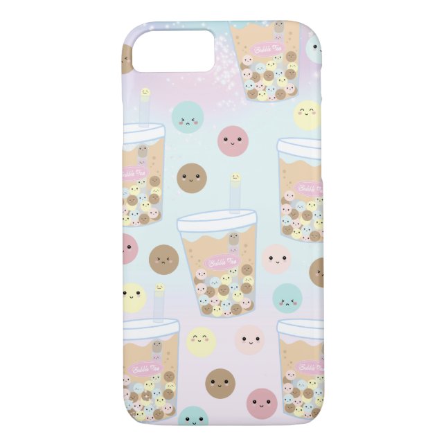 Kawaii Cute Bubble Tea Tapioca Boba Pearl Milk Case-Mate iPhone Case (Back)