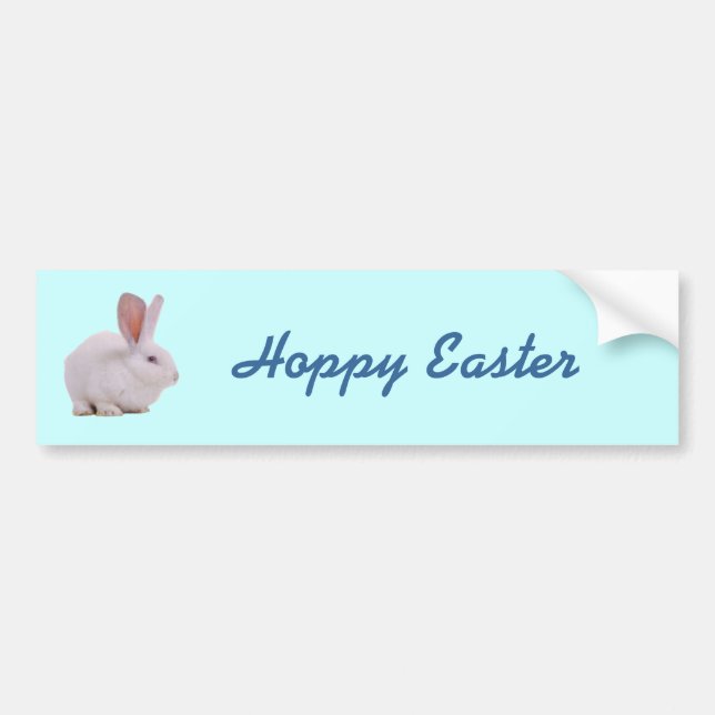 Kawaii Cute Bunny Bumper Sticker (Front)