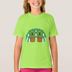 Kawaii Cute Cat Cactus Plant Pet T-Shirt