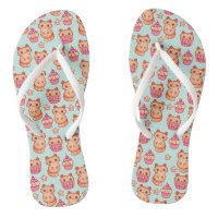Kawaii Cute Cats Cupcakes Pink and Blue Pattern