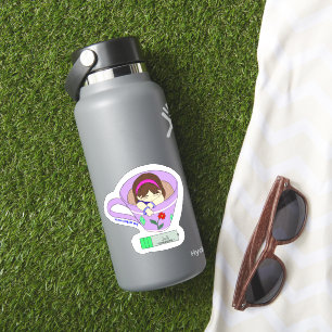 Kawaii Cute Charging Battery Coffee Cup Girl