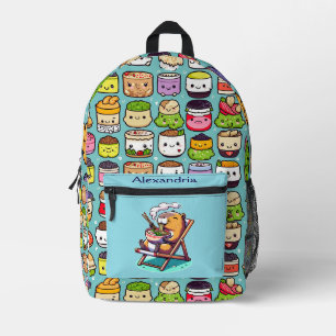 Kawaii Cute Custom Ramen Printed Backpack