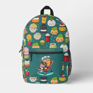 Kawaii Cute Custom Ramen Printed Backpack