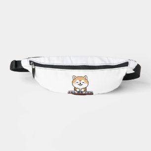 Kawaii Cute Dog Playing Piano Keyboard Fanny Pack