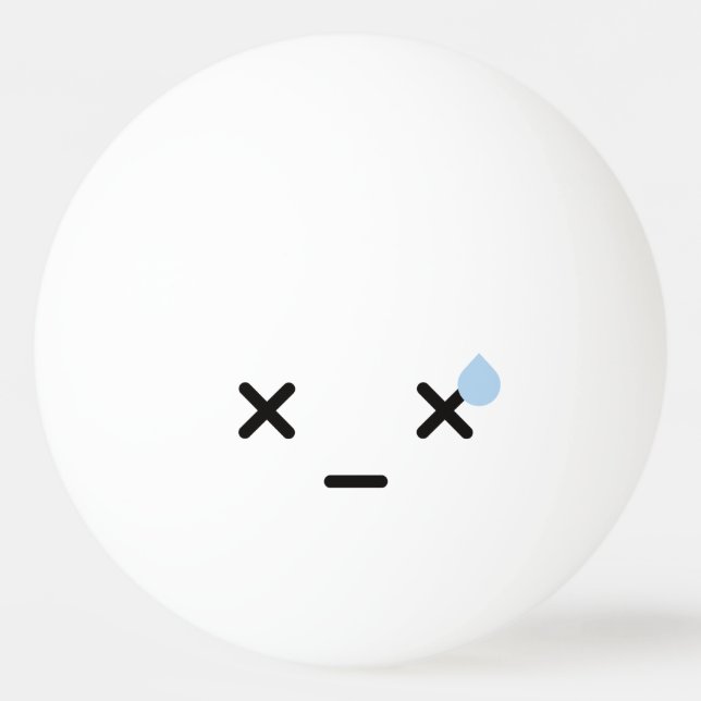 Kawaii Cute Funny Face. Emoji. Emoticon. Ping Pong Ball (Front)
