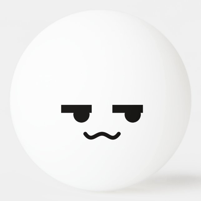 Kawaii Cute Funny Face. Emoji. Emoticon. Ping Pong Ball (Front)