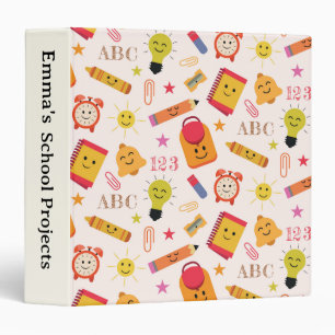 Kawaii Cute Funny School Supplies Personalized  Binder