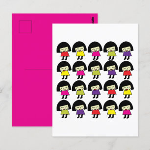 Kawaii Cute Girls Kawaii Postcard