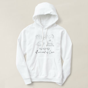 kawaii cute Love  Hoodie