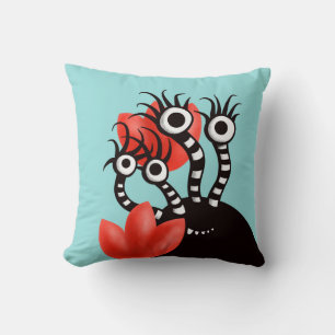 Kawaii Cute Monster Kids Throw Pillow