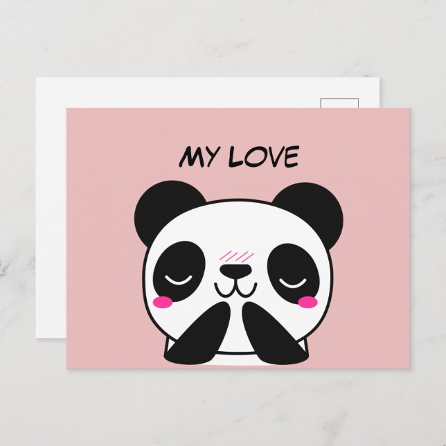 Kawaii Cute Panda Postcard (Front/Back)