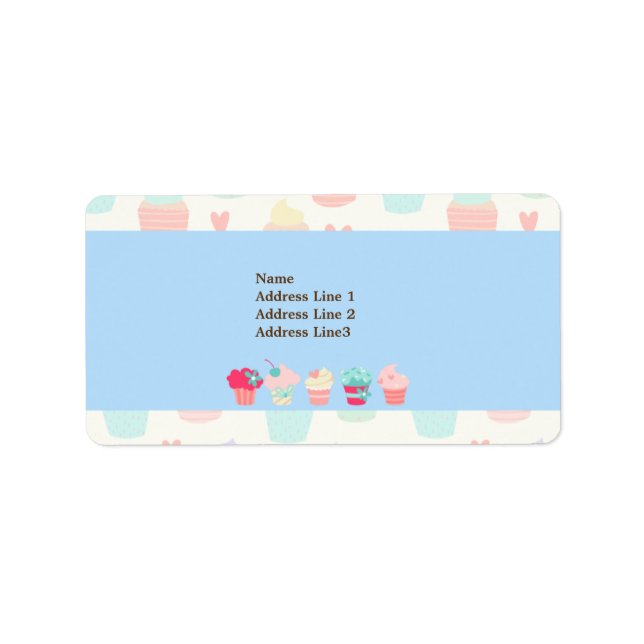 Kawaii Cute Pastel Étiquette de adresse (Devant)