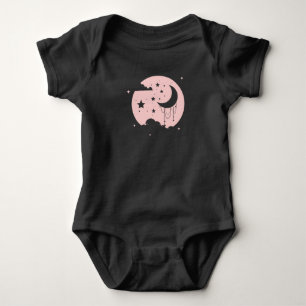 Kawaii Cute Pastel Goth Moon Baby Bodysuit