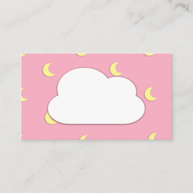 Kawaii Cute Pastel Rainbow Business Cards (Front)