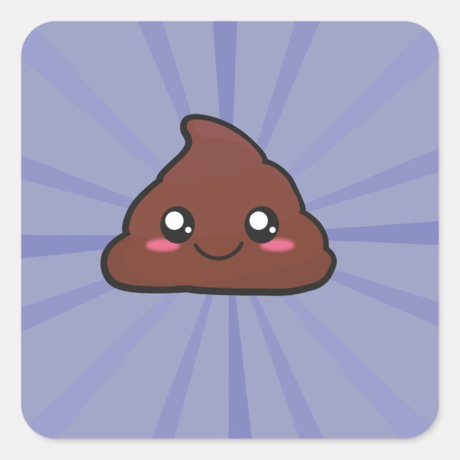 Kawaii cute poop sticker (Front)