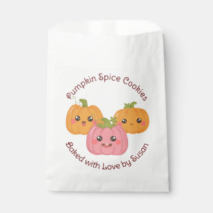 Kawaii Cute Pumpking Custom Text Halloween Party Favour Bag
