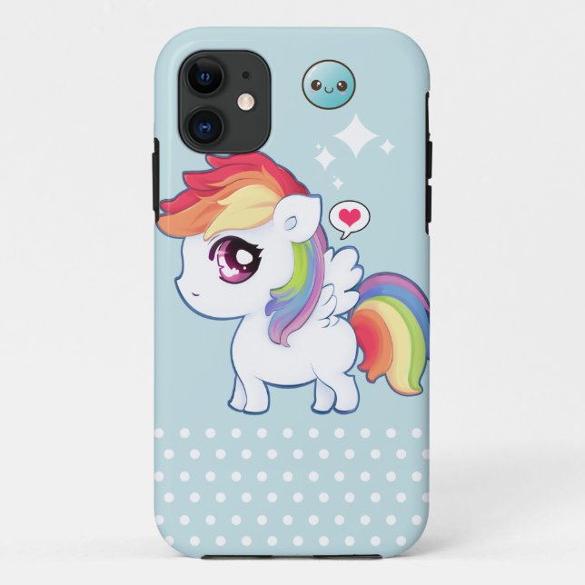 Kawaii cute rainbow pony Case-Mate iPhone case (Back)