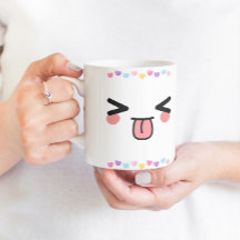 kawaii cute smile face mug