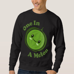 Kawaii Cute Watermelon One In A Melon Funny Fruit Sweatshirt