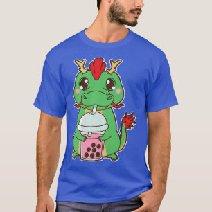 Kawaii Cute Zodiac Boba Dragon Strawberry Bubble M T-Shirt