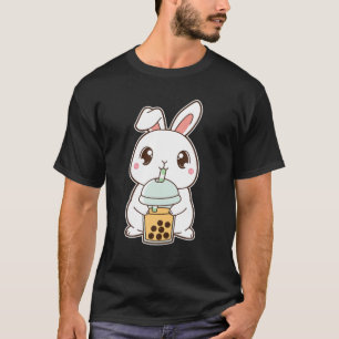 Kawaii Cute Zodiac Boba Rabbit Mango Bubble Pearl T-Shirt