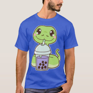 Kawaii Cute Zodiac Boba Snake Taro Bubble Pearl Mi T-Shirt