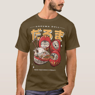 Kawaii Daruma Doll Ramen - Retro Vintage Ramen Des T-Shirt