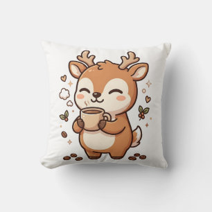 Kawaii Deer Coffee Pillow