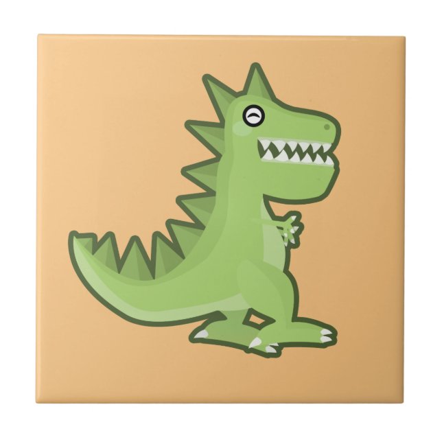 Kawaii Dinosaur Tile (Front)