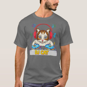 Kawaii DJ Cat T-Shirt