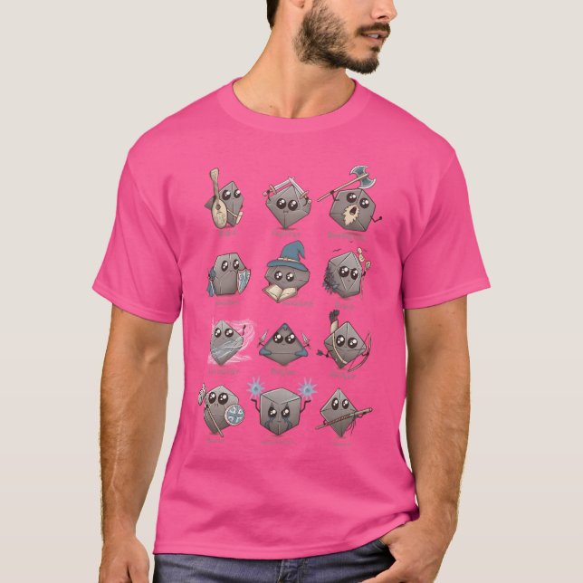 Kawaii Dnd Classes T-Shirt (Front)