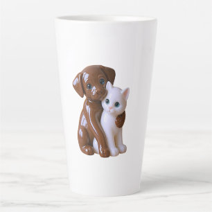 Kawaii Dog & Cat Latte Mug