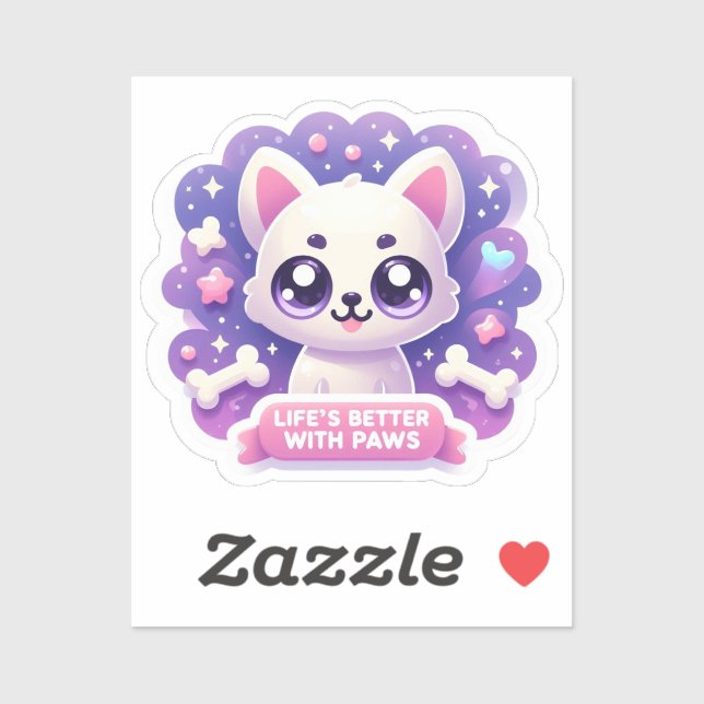 Kawaii Dog Life’s Better with Paws Cute Puppy (Sheet)