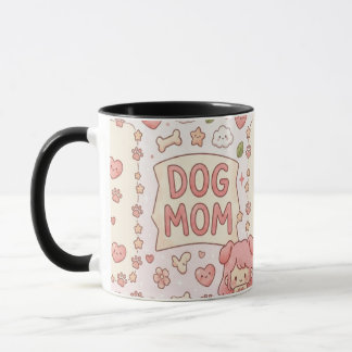 Kawaii Dog Mom Mug - cute mug for dog lovers 