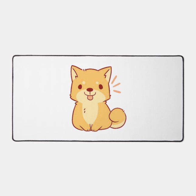 Kawaii dog Shiba   Desk Mat (Front)