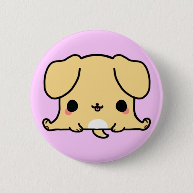 Kawaii Dog (You change the Background!) 2 Inch Round Button (Front)