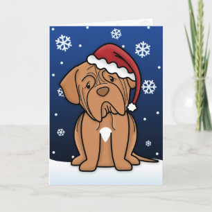 Kawaii Dogue from Bordeaux Christmas Card