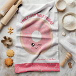 Kawaii Donut I Only Cook Hole Foods Kitchen Towel<br><div class="desc">Kawaii Donut I Only Cook Hole Foods Towel - Ah the smell of fresh donuts in the kitchen a feast for your senses and your stomach. This towel features an ultra cute kawaii inspired donut giving a wink with the funny phrase “I only cook hole foods”. Why not personalize it...</div>