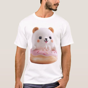 Kawaii Donut Puff Bear T-Shirt