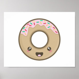 Kawaii doughnut poster