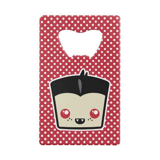 Kawaii Dracula Bottle Opener Credit Card Bottle Opener (Back)