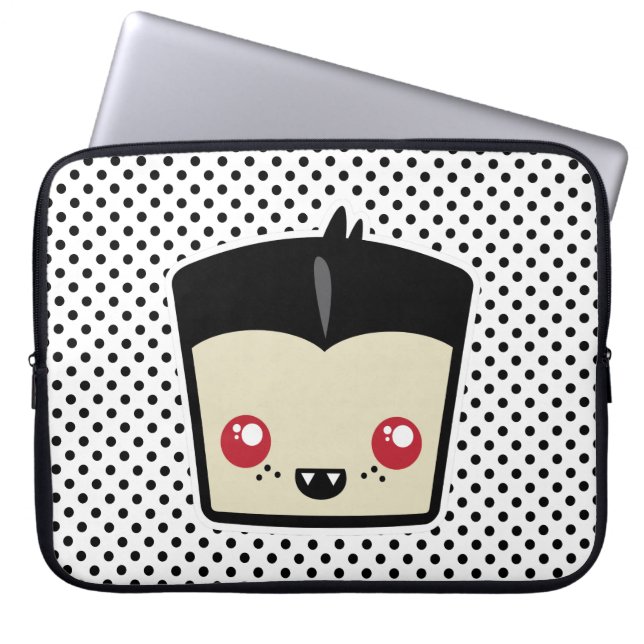 Kawaii Dracula Laptop Sleeve (Front)